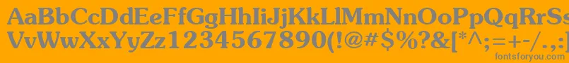 Souvbフォントについての詳細 フォントSouvb – オレンジの背景に灰色の文字