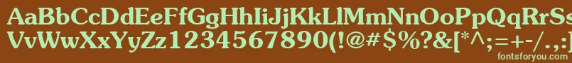 Souvb Font – Green Fonts on Brown Background