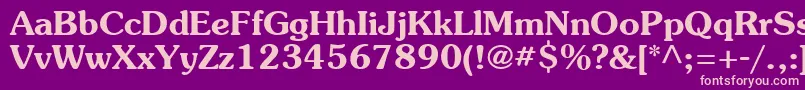 Souvb Font – Pink Fonts on Purple Background