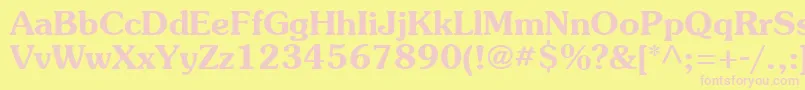 Souvb Font – Pink Fonts on Yellow Background