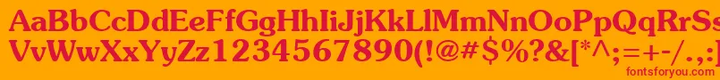 Souvb Font – Red Fonts on Orange Background
