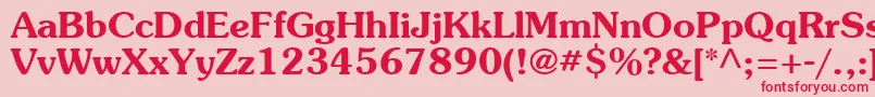 Souvb Font – Red Fonts on Pink Background
