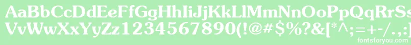 Souvb Font – White Fonts on Green Background