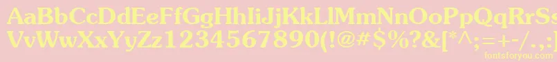 Souvb Font – Yellow Fonts on Pink Background