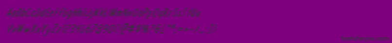 Draftingboardci-Schriftart – Schwarze Schriften auf violettem Hintergrund