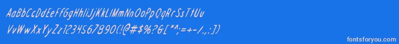 Saiba mais sobre a fonte Draftingboardci Fonte Draftingboardci – fontes rosa em um fundo azul