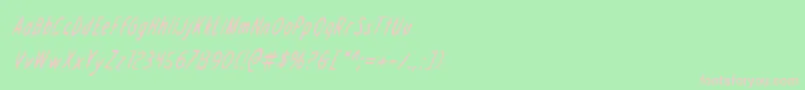 Draftingboardci Font – Pink Fonts on Green Background