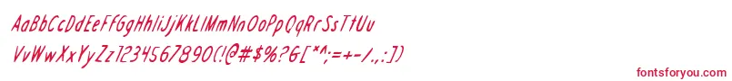 Draftingboardci Font – Red Fonts on White Background