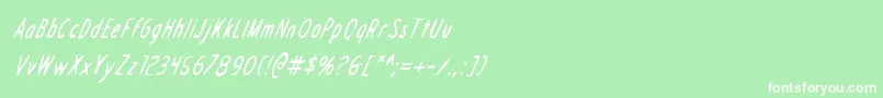 Draftingboardci Font – White Fonts on Green Background