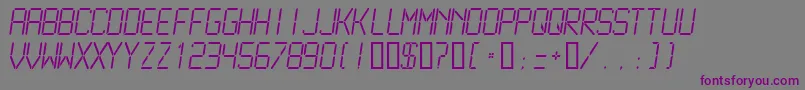 Lcdmono2Light Font – Purple Fonts on Gray Background