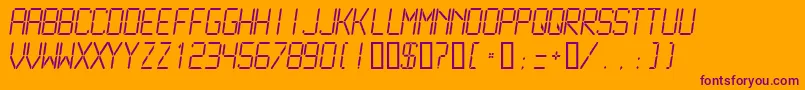 Lcdmono2Light Font – Purple Fonts on Orange Background