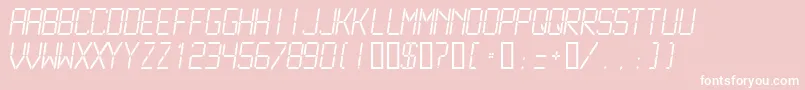 Lcdmono2Light Font – White Fonts on Pink Background