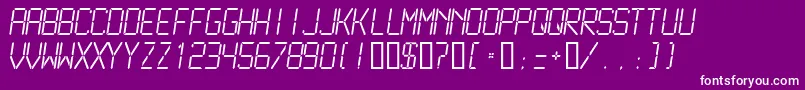 Lcdmono2Light Font – White Fonts on Purple Background