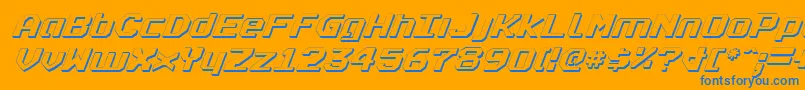 Weitere Informationen zur Realpolv2si-Schriftart Realpolv2si-Schriftart – Blaue Schriften auf orangefarbenem Hintergrund