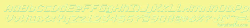 Realpolv2si Font – Green Fonts on Yellow Background