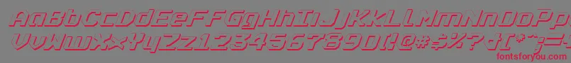Realpolv2si-Schriftart – Rote Schriften auf grauem Hintergrund