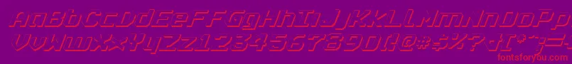 Realpolv2si Font – Red Fonts on Purple Background