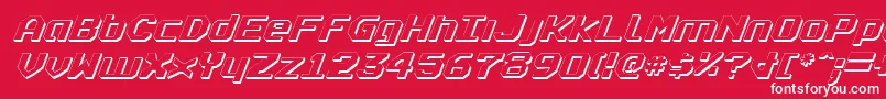 フォントRealpolv2si – 赤い背景に白い文字