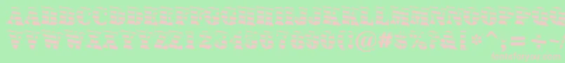 Signboardtitulgrddn Font – Pink Fonts on Green Background