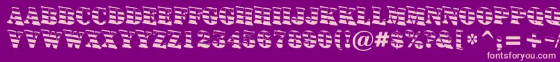 Signboardtitulgrddn Font – Pink Fonts on Purple Background