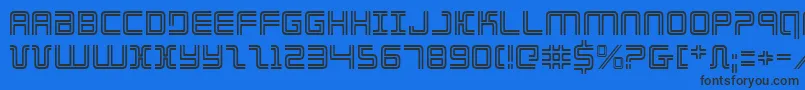 Elecday Font – Black Fonts on Blue Background