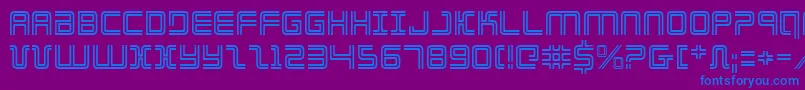 Elecday-Schriftart – Blaue Schriften auf violettem Hintergrund