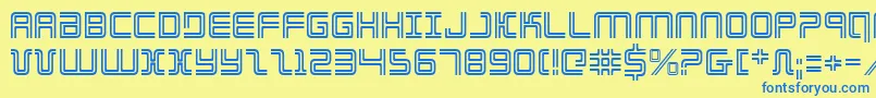 Elecday Font – Blue Fonts on Yellow Background