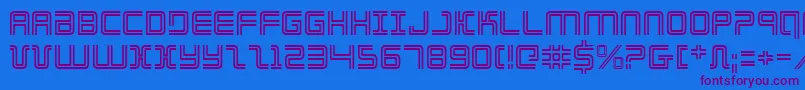 Elecday Font – Purple Fonts on Blue Background