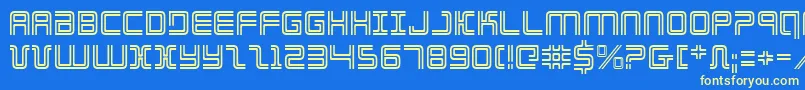 Шрифт Elecday – жёлтые шрифты на синем фоне