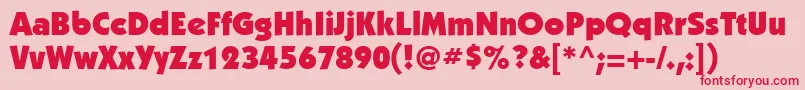 KabeltttUltra Font – Red Fonts on Pink Background