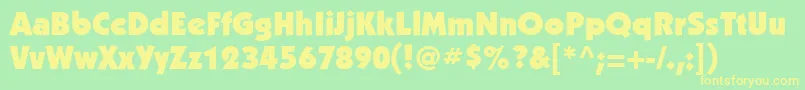 KabeltttUltra Font – Yellow Fonts on Green Background