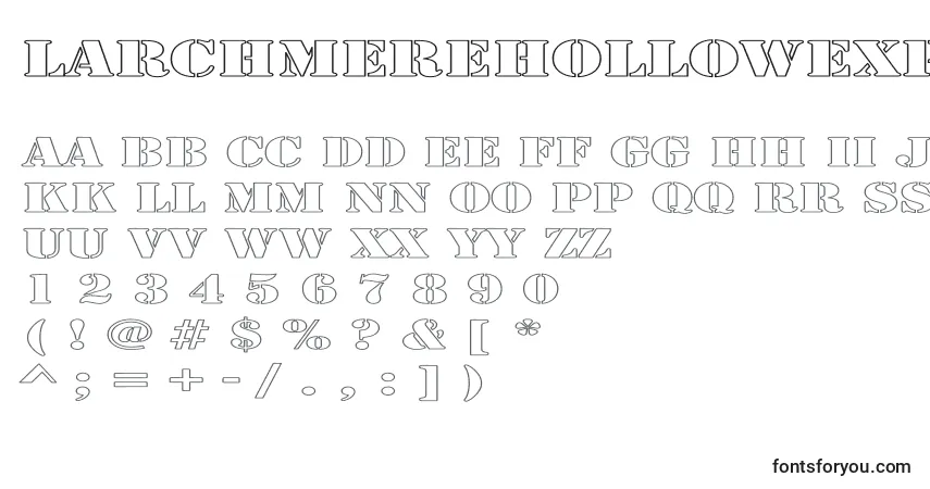 LarchmerehollowExp Font – alphabet, numbers, special characters