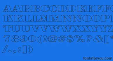 LarchmerehollowExp font – Black Fonts On Blue Background