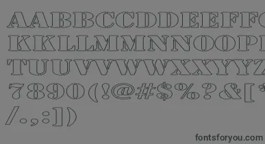 LarchmerehollowExp font – Black Fonts On Gray Background