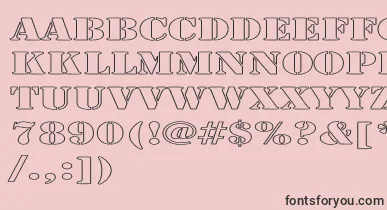LarchmerehollowExp font – Black Fonts On Pink Background