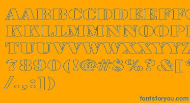 LarchmerehollowExp font – Blue Fonts On Orange Background