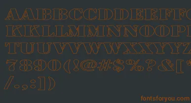 LarchmerehollowExp font – Brown Fonts On Black Background