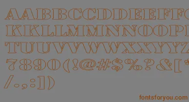LarchmerehollowExp font – Brown Fonts On Gray Background