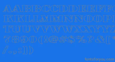 LarchmerehollowExp font – Gray Fonts On Blue Background