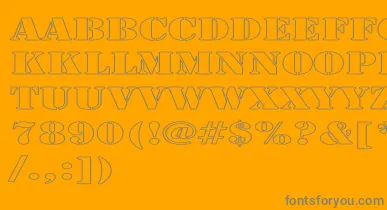 LarchmerehollowExp font – Gray Fonts On Orange Background