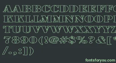 LarchmerehollowExp font – Green Fonts On Black Background