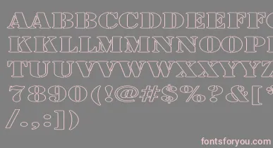 LarchmerehollowExp font – Pink Fonts On Gray Background