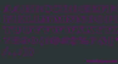 LarchmerehollowExp font – Purple Fonts On Black Background