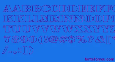LarchmerehollowExp font – Purple Fonts On Blue Background