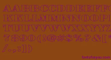 LarchmerehollowExp font – Purple Fonts On Brown Background