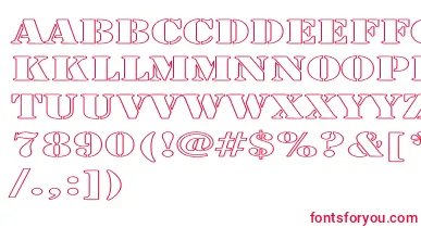 LarchmerehollowExp font – Red Fonts