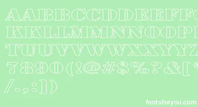 LarchmerehollowExp font – White Fonts On Green Background