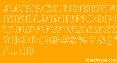 LarchmerehollowExp font – White Fonts On Orange Background