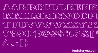 LarchmerehollowExp font – White Fonts On Purple Background
