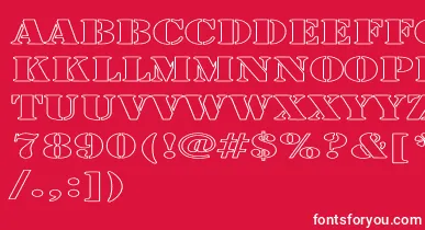 LarchmerehollowExp font – White Fonts On Red Background